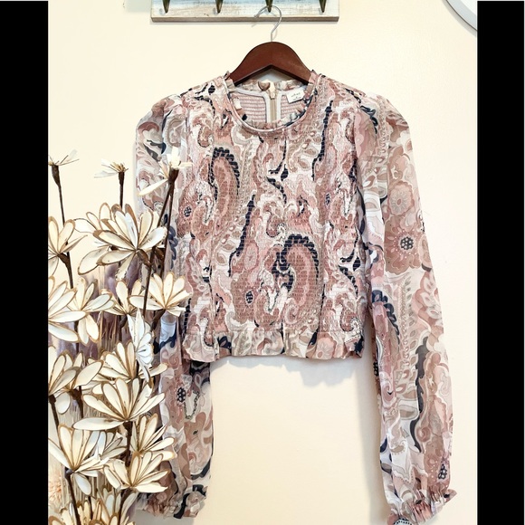 Wilfred Tempest Blouse Coral Blush/Lt Birch - Picture 2 of 5